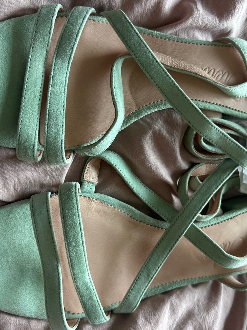 Jessica Simpson Strappy Sandals in Green US 10 Like New